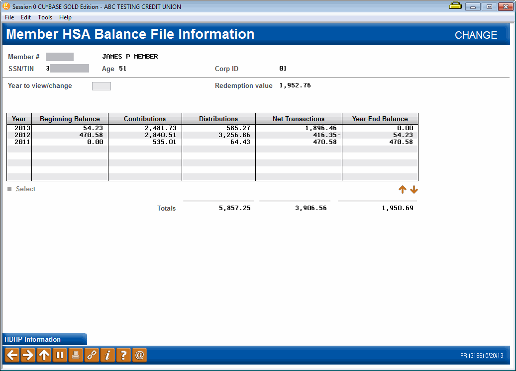 Update HSA Balance File Information 2 Update HSA Balance File Information 2