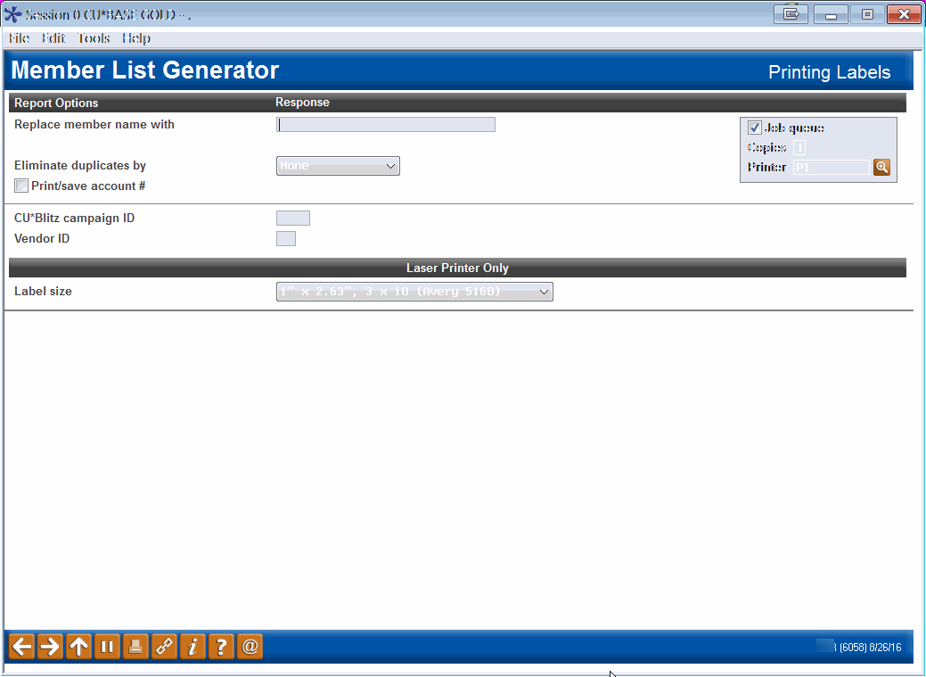 Member list generator 7a settings for printing labels 